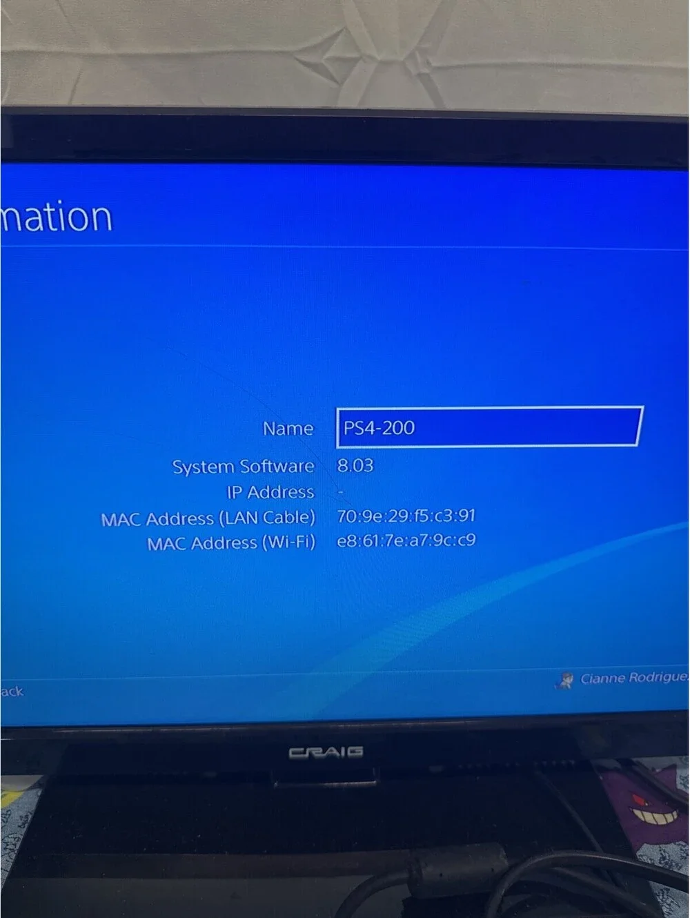Sony PlayStation 4 500GB Jet Black Console With Cords & Controller